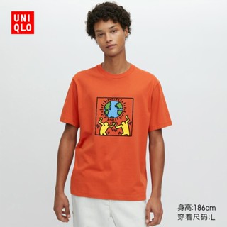 เสื้อยืดแขนสั้น พิมพ์ลาย Keith Haring สําหรับผู้ชาย ผู้หญิง (PFA) 461415