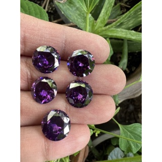 CZ Lab Diamond Round Amethyst 12mm- 1pc