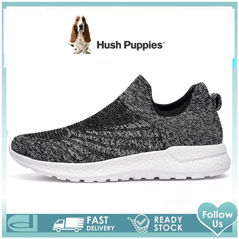 Hush Puppies รองเท้าผ้าใบลําลอง ส้นแบน ขนาดใหญ่ สไตล์เกาหลี สําหรับผู้ชาย เหมาะกับการเล่นกีฬา ไซซ์ 45 46
