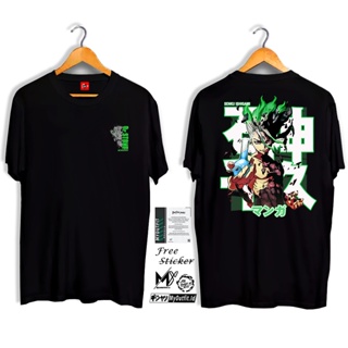 PRIA T-shirt Series Manga Dr. Stone Last Fight Anime Premium Men Women Unisex Adult Short Sleeve Japanese Japan Sty_08