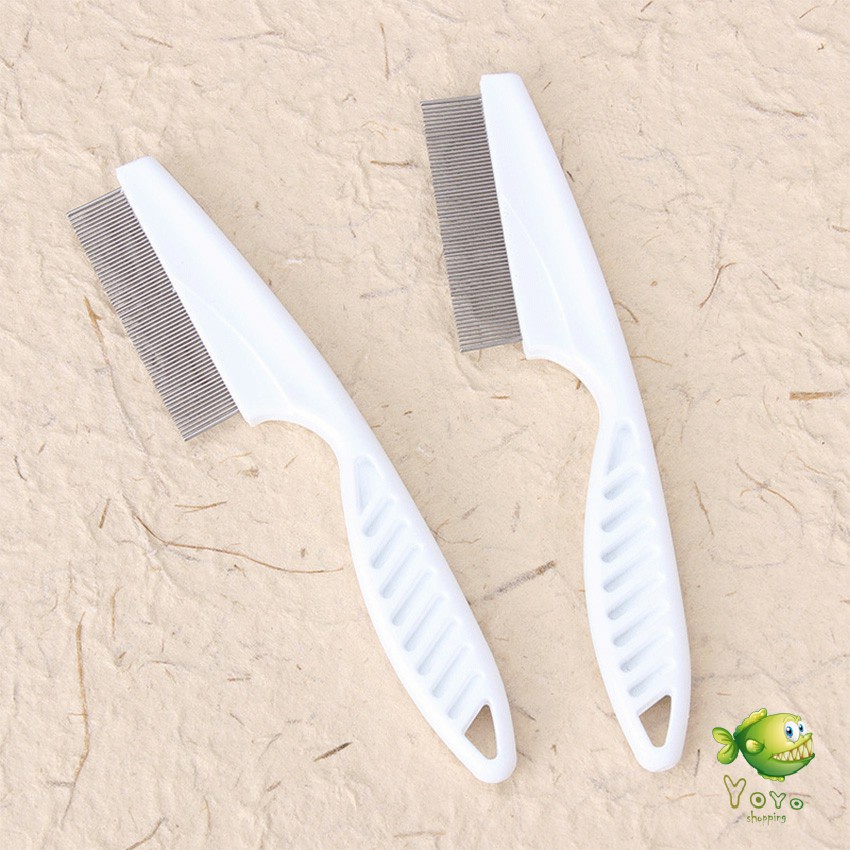 YOYO หวีสแตนเลส ด้ามจับพลาสติก สำหรับหวีขนสัตว์เลี้ยง Pet cleaning comb