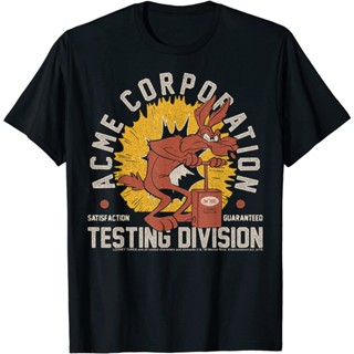 Looney Tunes Wile Adult T-Shirt E. Coyote Acme Corporation Testing T-Shirt