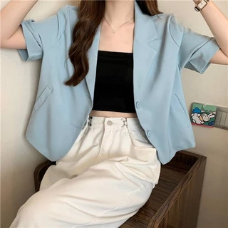 สูทสาวอวบ💗สูทแขนสั้น มีไซส์ 30-60 นิ้ว ผ้าหนา Blazer กระเป๋าจริง เสื้อคลุมสาวอวบ ชุดทำงานสาวอวบ เบลเซอร์สาวอวบ