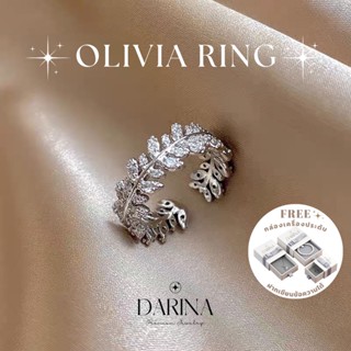 Olivia Ring ✨ แหวน พร้อมกล่องเครื่องประดับ เขียนการ์ดได้ Darina Jewelry DRR0003 แหวนเงินแท้ ไม่ลอกไม่ดำ