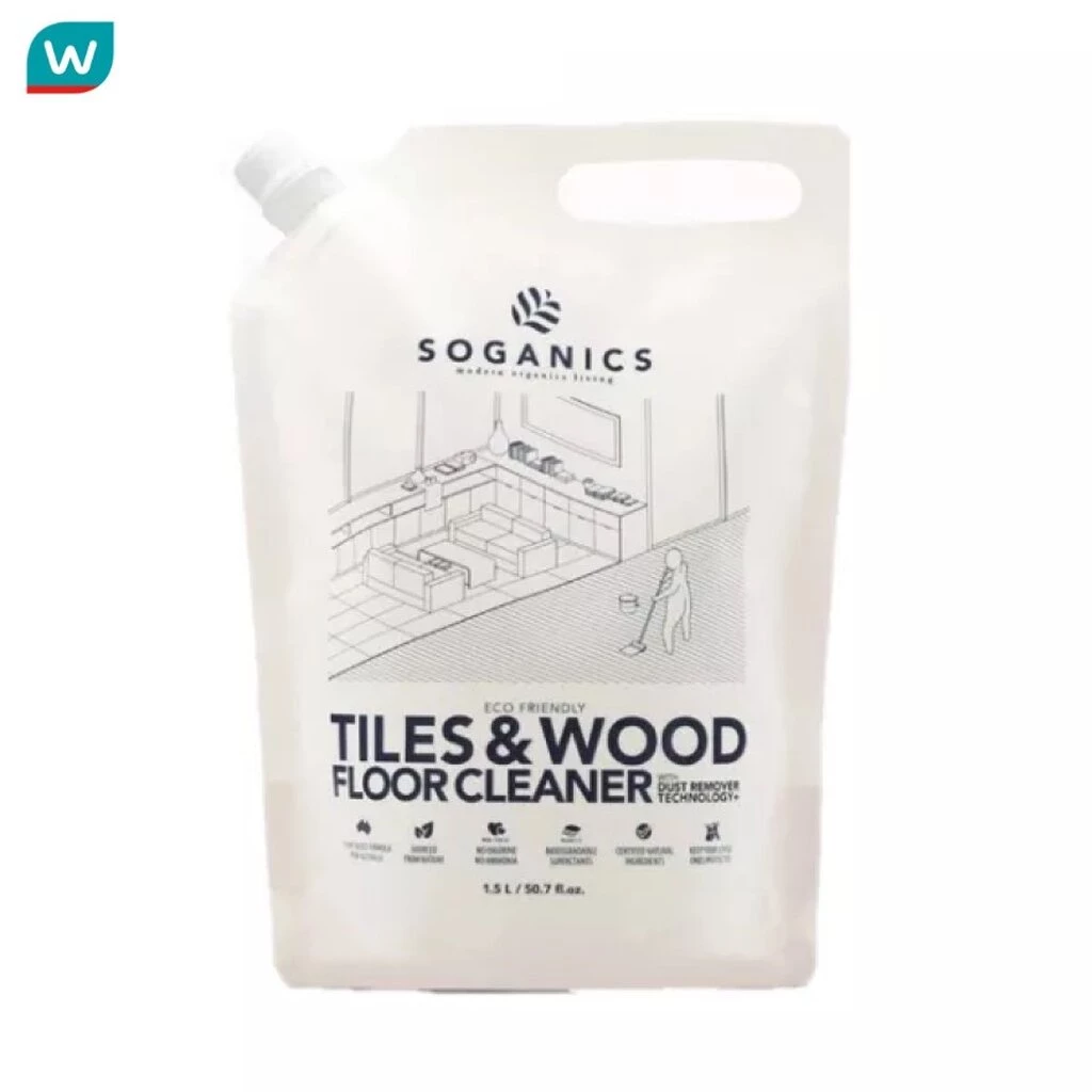 Soganics โซแกนิคส์ น้ำยาถูพื้น รีฟิล กลื่นยูคาลิปตัส 1.5 ลิตร