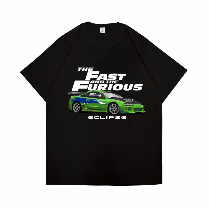 GILAN เสื้อยืด Distro ภาพ Unisex MITSUBISHI ECLIPSE BRIAN CONNOR FAST AND THE FURIOUS