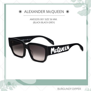 แว่นกันแดด ALEXANDER MCQUEEN :AM0329S 001 SIZE 56 MM. (BLACK-BLACK-GREY)