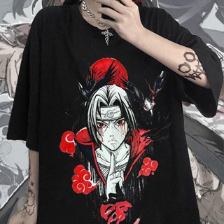 №♠☄อะนิเมะญี่ปุ่น Naruto Sasuke สูญเสียเสื้อยืดลำลองด้านบนขนาดใหญ่