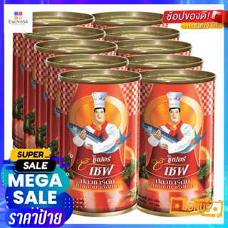 inTomato 155ซูเปอร์ซีเชฟปลาซาร์ดีนในซอสมะเขือเทศกรัม x10กระป๋องSuper C-ChefSardine Tomato inSauce155g