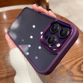 เคส PC ใส เคสสีตามเครื่อง สำหรับ iPHONE ทุกรุ่น 15 11 12 13 14 Pro Max Plus 6,7,8,6Plus,7Plus,8Plus,X XS XS MAX 040
