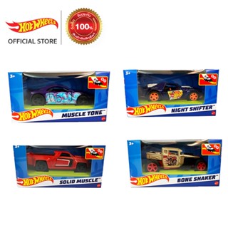 Hot Wheels 1:43 Pullback Assortment - ฮอตวีล รถดึงถอยหลังแล้วปล่อยขนาด 1:43 คละแบบ รถของเล่น (HFY91 (968F)