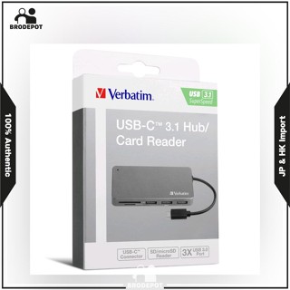 Verbatim USB-C 3.1 Hub &amp; Card Reader Type-C for MacBook &amp; laptops, and Android Type C 3.1 models