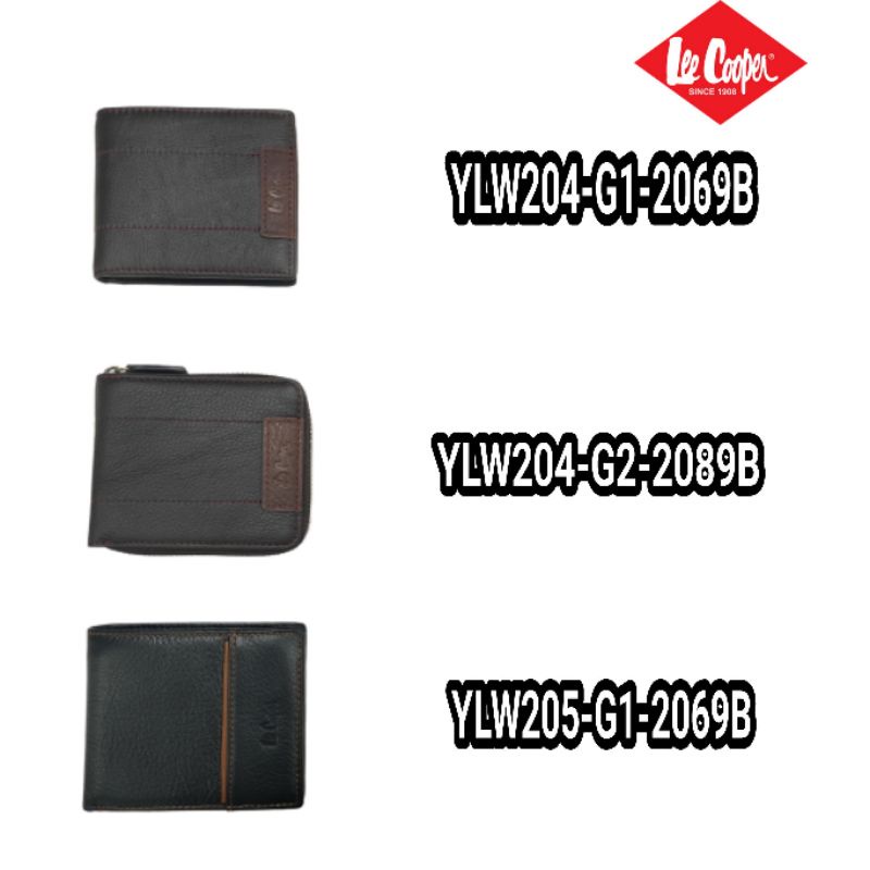100% Lee Cooper กระเป๋าสตางค์หนังหนัง YLW204-G1-2069B / YLW204-G2-2889B / YLW205-G1-2069B