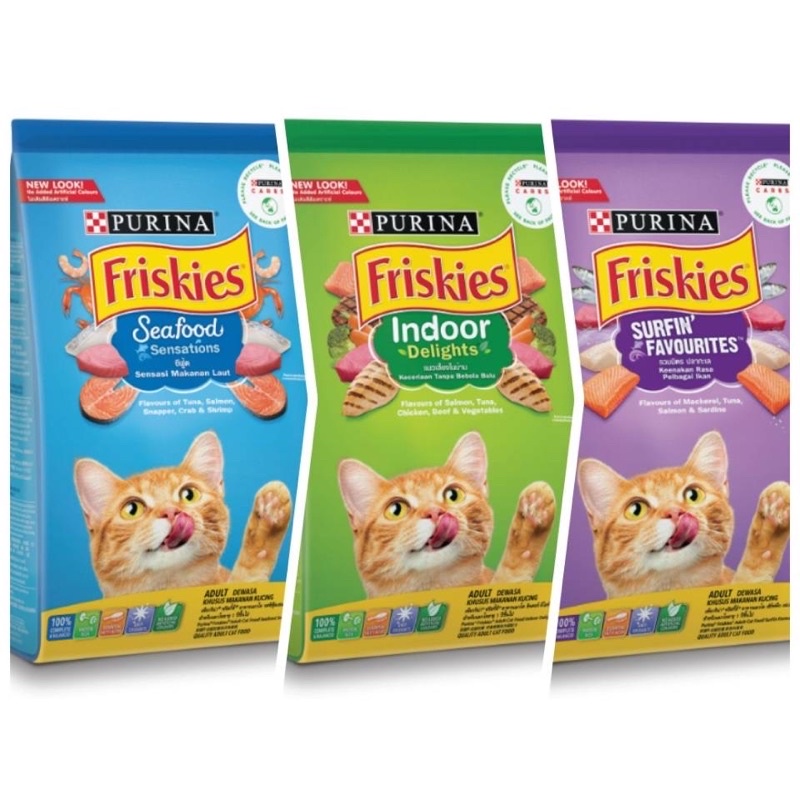 [ปรับขนาดเป็น 2.5kg] FRISKIES ฟริสกี้ อาหารแมวขนาด 2.5กก.
