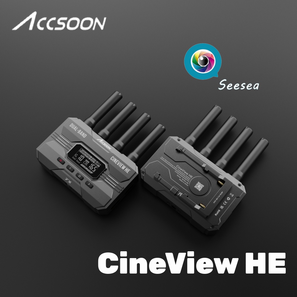 Accsoon CineView HE 2.4Ghz 5Ghz เครื่องรับส่งสัญญาณวิดีโอไร้สาย หลายสเปกตรัม