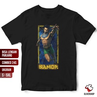 T-shirt BLACK PANTHER Namor the submariner - MARVEL - PREMIUM combed 24s t shirt superhero film series Adult Kids M_03