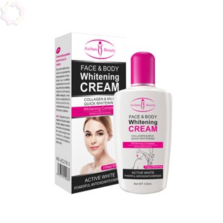 Aichun Beauty Collagen Milk Bleaching Face ครีมไวท์เทนนิ่งบํารุงผิวกาย ให้ความชุ่มชื้น 120 มล.