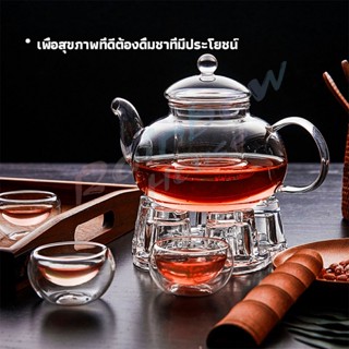 Rainbow กาชงชา ทนต่ออุณหภูมิสูง กาน้ำชา แก้วคุณภาพสูง 400ml 600ml Glass teapot