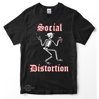 เสื้อยืดพรีเมี่ยม พิมพ์ลาย Social distortion