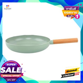 Frying กระทะด้ามทรงตื้นเคลือบเซรามิก 28 ซม.Kassa Home รุ่น Ed-0108 ขนาด 28 X 45.5 X 8.2 ซม. สีฟ้าceramic Frying Pan 28 C