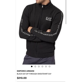 EMPORIO ARMANI  EA7 ZIP THROUGH SWEATSHIRT EA7 เสื้อ สเวตเตอร์ กันหนาว ผู้ชาย แบบมีซิป เอ็มโพริโอ อาร์มานี่