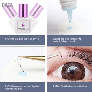 DAZA 10ml กาวต่อขนตาโปร่งใสแห้งเร็วกาวติดขนตาติดทนนาน (ขวดสีขาว)