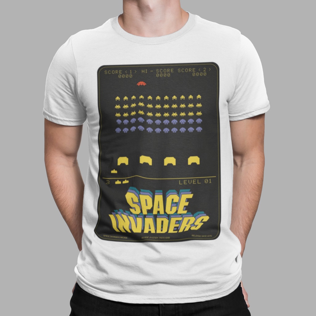 2022 ผู้ชาย T เสื้อ Space Invader T เสื้อ Gamer อาเขตคอนโซล Retro คลาสสิกเครื่องเล่นแฟชั่น O-คอ Tees