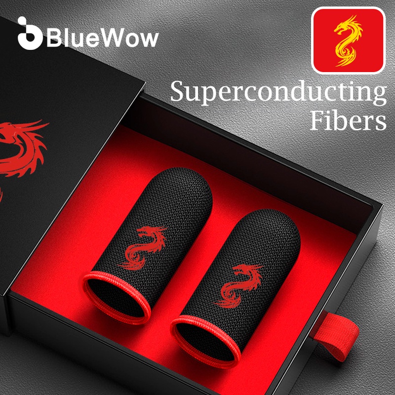 Bluewow One Piece/ฟรี Fire Gaming Finger Sleeve ถุงมือกันเหงื่อโทรศัพท์มือถือแขนหน้าจอสัมผัสตัวควบคุมเกมโทรศัพท์เกม PUBG