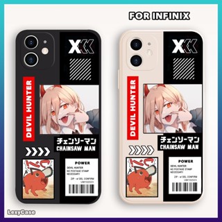 เคสโทรศัพท์มือถือ แบบนิ่ม ลายอนิเมะ Chainsaw Man Power SM005 สําหรับ Infinix Smart 5 Smart 6 Smart 4 Hot 9 Play Hot 10 Play Hot 11 Play Hot 12 Play Note 12 เคสซิลิโคน แฟชั่นล่าสุด สําหรับ Infinix 2023