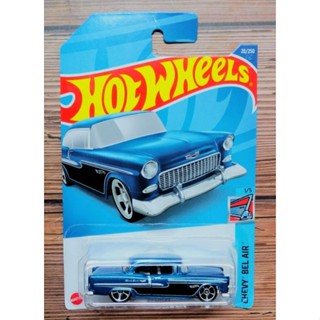 รถยนต์โมเดล HOT WHEELS MODEL SUPER RARE 55 CHEVY 1/5 BLUE BEL AIR 20/250