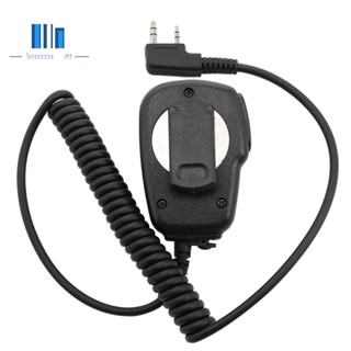 ไมโครโฟนลําโพงวิทยุสื่อสาร 2 Pin PTT อุปกรณ์เสริม สําหรับ UV5R 888S Kenwood TYT Two Way Radio C9021A