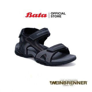 Bata บาจา ยี่ห้อ Weinbrenner รองเท้าลำลองแบบรัดส้น รองเท้าแตะรัดส้น รองเท้ารัดส้น สำหรับผู้ชาย รุ่น Terra สีน้ำตาล 8514056