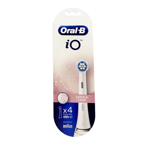 Oral-B iO Gentle Care Replacement Electric Toothbrush Heads (White) - 4-Count