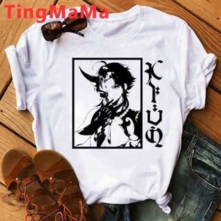 Genshin Impact Hu Tao Xiao Kaedehara Kazuha t-shirt female grunge vintage harajuku kawaii clothes  couple clothes_03