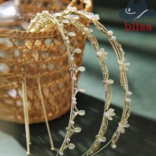 Bliss ที่คาดผมโอปอล มงกุฎ เรียบง่าย เครื่องประดับผม ของขวัญคริสต์มาส แฟชั่นหรูหรา สไตล์เกาหลี สําหรับเจ้าสาว งานแต่งงาน