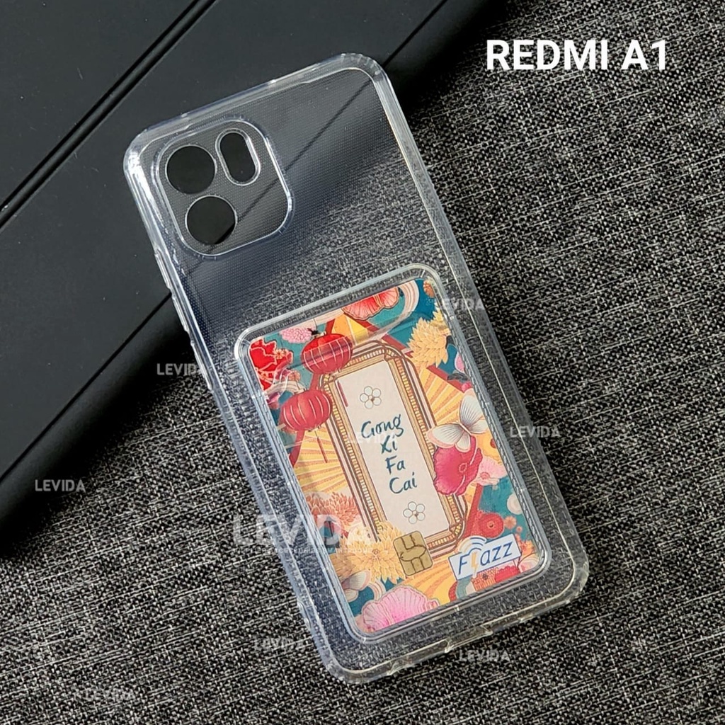 Redmi A1 Redmi A2 Clear Wallet Card Case Bening / Card Case Clear Card Slot Redmi A1 Redmi A2
