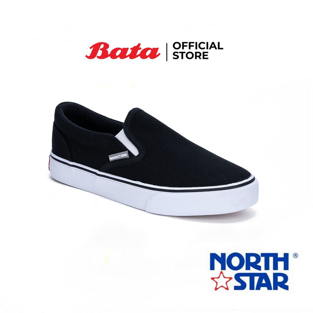 Bata บาจา ยี่ห้อ North Star รองเท้าสลิปออนแบบสวม ใส่ง่าย ดีไซน์เท่ห์ รองรับน้ำหนักเท้า  สำหรับเด็กผู้ชาย สีดำ รุ่น STREET_I 4596886