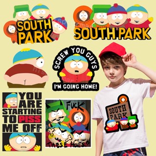 แผ่นแพทช์รีดร้อน ลาย South Park DIY สําหรับตกแต่งเสื้อผ้าเด็ก ผู้ใหญ่