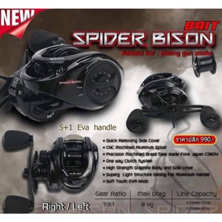 รอกหยดน้ำ SPIDER BISON มีเสียงระหว่างปลาลาก