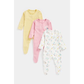 Mothercare Icy Bear Sleepsuits - 3 Pack CD340 ชุดสลีพสูทเด็ก