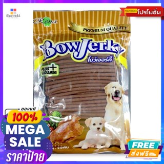 Bow Jerky(โบว์เจอร์กี้) โบว์เจอร์กี้ อาหารเสริมสุนัข รสตับ 800 ก. Bow Jerky Dog Food, Liver Flavor, 800 g.อาหารสุนัข