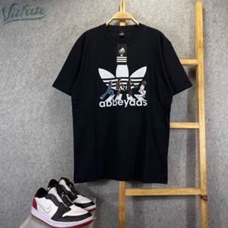 Adidas STREET FASHION BLACK ABBEYDAS TSHIRT Top OVERSIZE CASUAL USA DISTRO FULL TAG PREMIUM_05