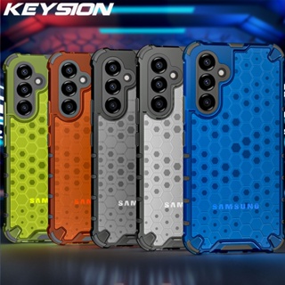 Keysion เคสโทรศัพท์มือถือแบบใส กันกระแทก ลายรังผึ้ง สําหรับ Samsung A54 5G A34 A14 A13 5G A04S Galaxy M23 5G M52 M13