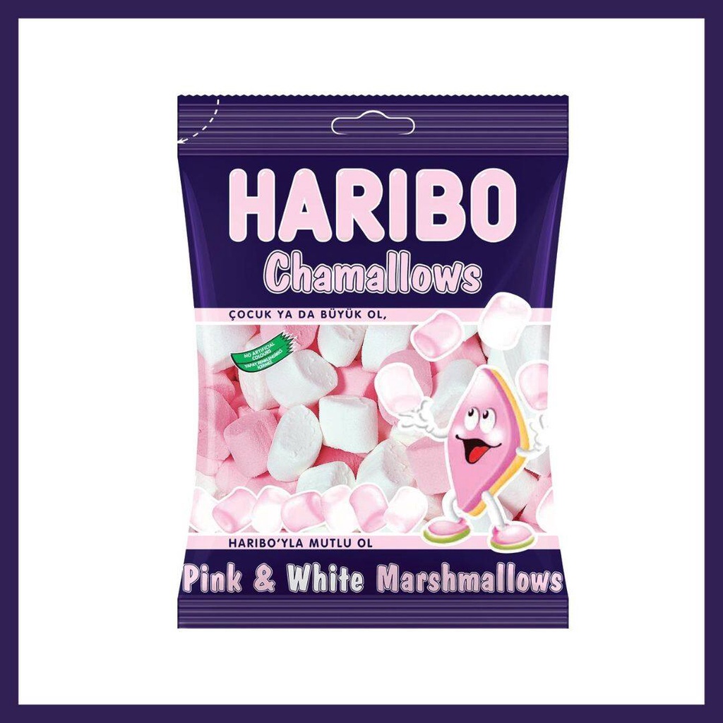 ขนม มาร์ชแมลโล่ Haribo Chamallows Pink&White 70-150g