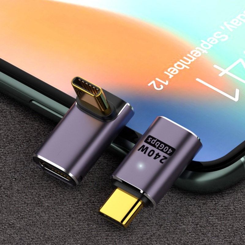 MOON อะแดปเตอร์ Type C แบบพกพา OTG 40Gbps Fast Data Transfer แท็บเล็ต USB-C ชาร์จแปลง 240W 40Gbps คว