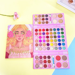 พาเลท ทาตา IGOODCO Princess 80 Colors Eyeshadow and Tace Palette IG2961 พาเลทอาแชโดว์ 80สี สีสดใส