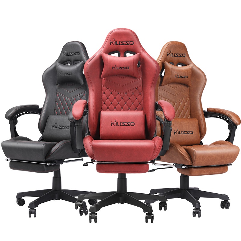 MUSSO Retro Series 280FG เก้าอี้คอมพิวเตอร์ขนาดใหญ่พร้อมที่วางเท้า - รูปที่ 6