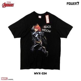 Power 7 Shop เสื้อยืดการ์ตูน Black Widow ลิขสิทธ์แท้ MARVEL COMICS  T-SHIRTS (MVX-224)_05