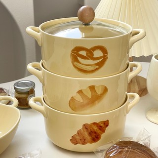 OFNATURE Bohemian Ceramic Handicraft Bowl Set Kitchen Dinnerware Plate Gift Souvenir with Lid