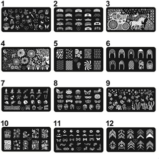 [COD]♥แผ่นแสตมป์แม่แบบ พิมพ์ลาย สําหรับตกแต่งเล็บ DIY